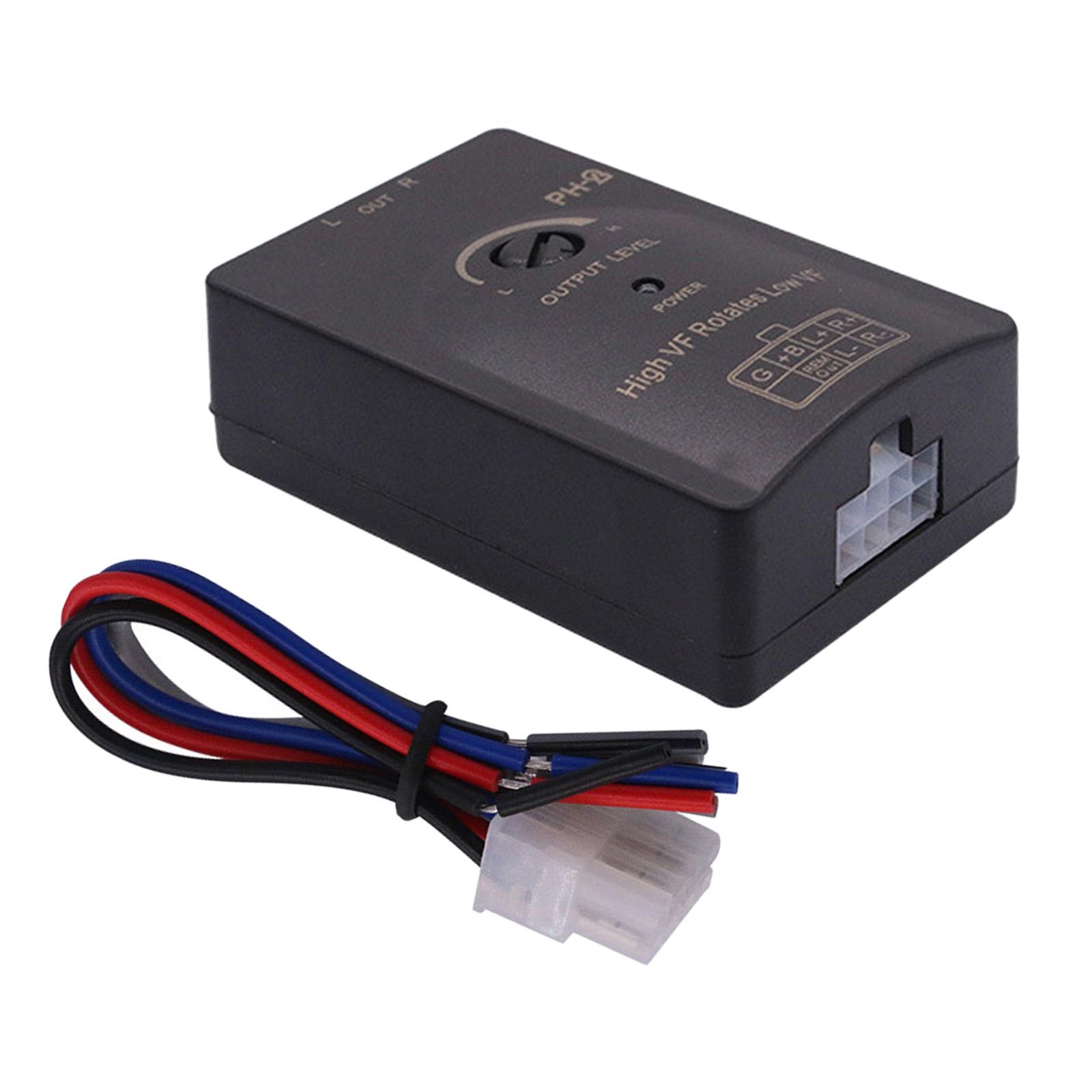 Line Level Converter Stereo Durable Adjustable Car Line Hi Low Converter Car Audio Speaker Level Converter Line Output Converter