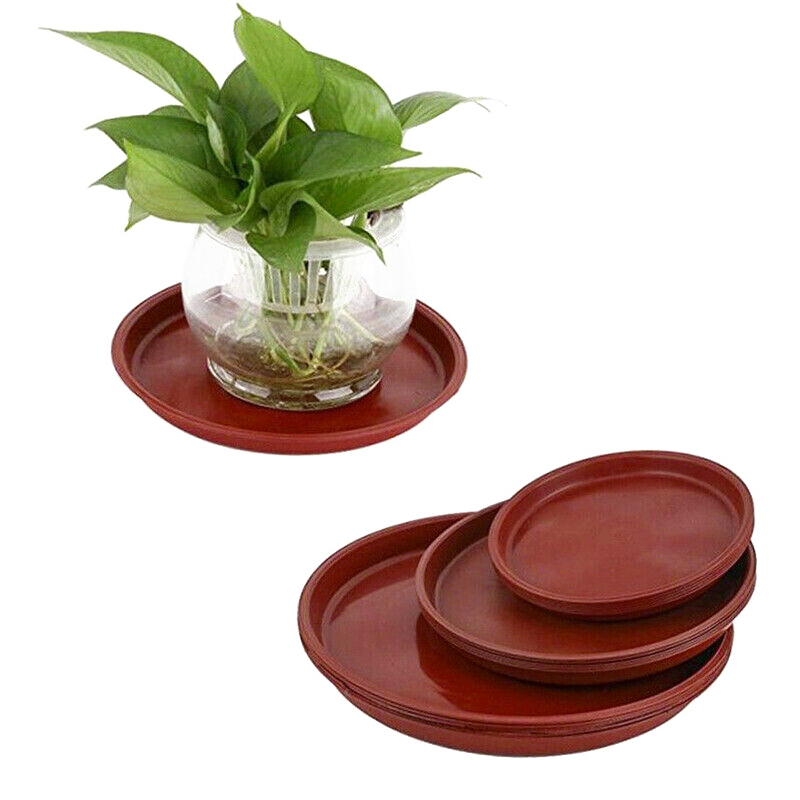 Platillos de plástico para jardín, Base de bandeja de agua para interior y exterior, 10 piezas