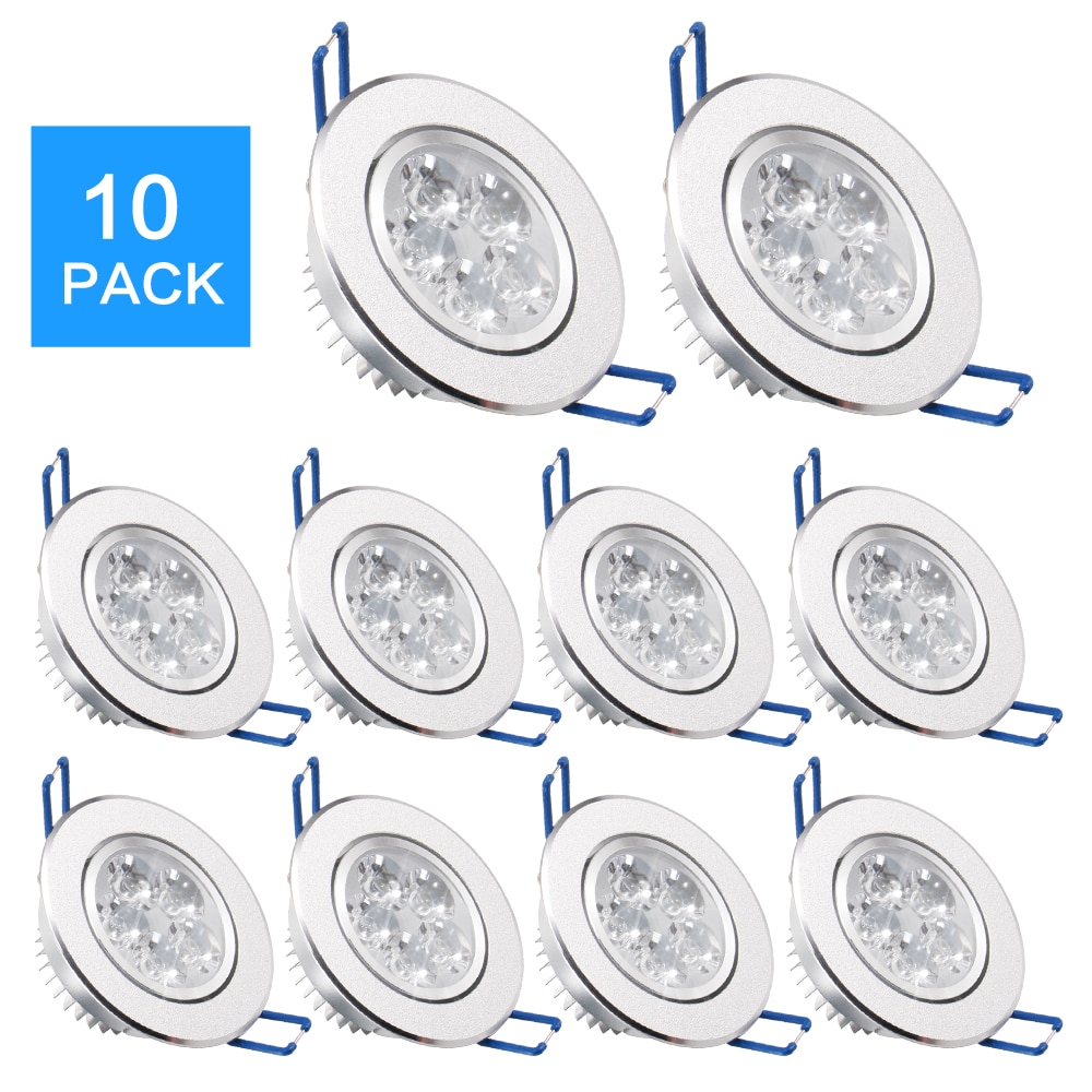 10 pakke/partier led spot led downlight dæmpbar lys forsænket dekorationsloftslampe 110v 220v ac85-265v