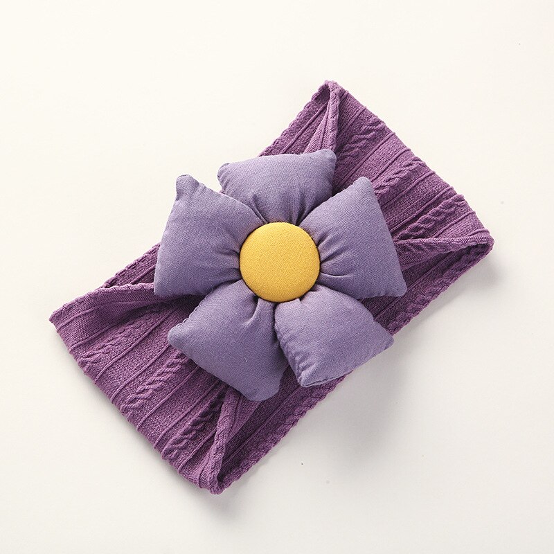 Floral Baby Girl Headbands Baby Hair Accessories Toddler Girls Bows Baby Girl Items: Purple