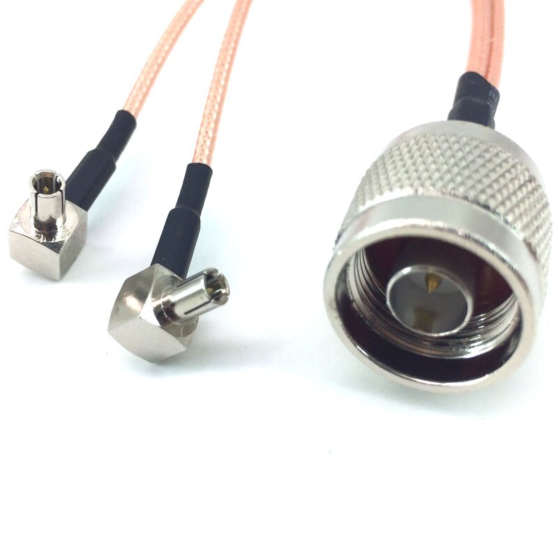 N male to CRC9/TS9 Connector 3G 4G LTE Antenna connector Splitter Combiner RF Coaxial Pigtail Cable for HUAWEI ZTE router modem: N-Double TS9