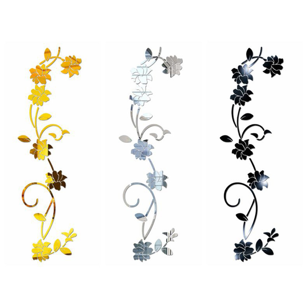 1pc/10pcs 3D DIY Wall Stickers Acrylic Mural Modern Stickers Decoration for Living Room Bedroom TV Wall Home Decals Decor