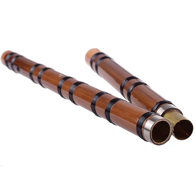 Kinesisk traditionel 6- huls bambusfløjte klarinetbegynder musikinstrument bronze bambusfløjte børn  dz01