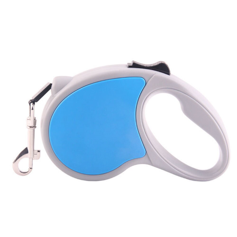 Kleurrijke 5m automatische hondenriem reflecterende intrekbare hondenriem wandelriem voor grote middelgrote honden huisdieraccessoires: Blauw / 5m