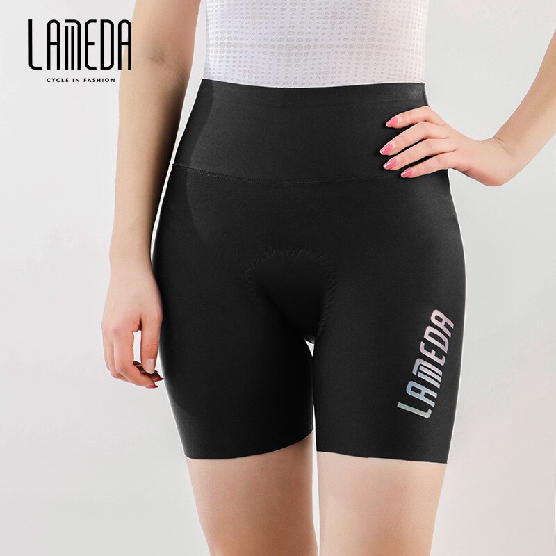 LAMEDA 2022 nuovi pantaloni da ciclismo da donna pantaloncini da mountain bike a vita alta: Black / XL