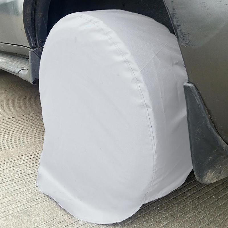 4 stk / sæt reserve dækdæksler aluminiumsfilm dæk solbeskyttere til bil lastbil rv suv solskærm dæk tilbehør tilbehør køretøj hjul