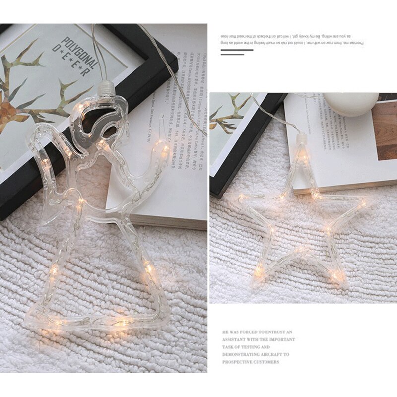 Led christmas elements roikkuvat verhot valot string joulu kotijuhla koristelu lad