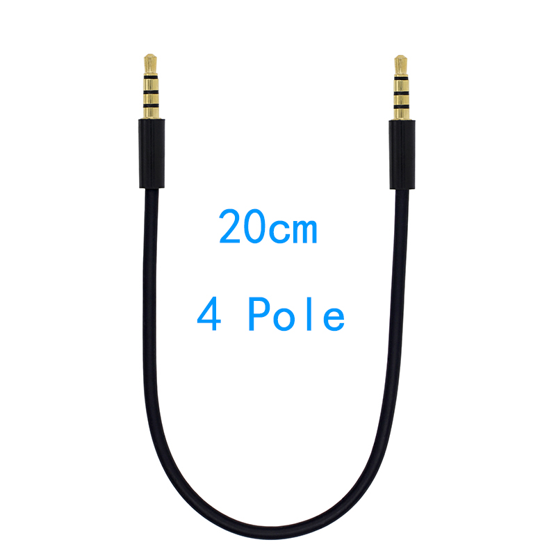 Jack 3.5mm AUX Audio 4 Poles Cable For Speaker Car MP3 AUX Cord Extension 20cm 40cm 1m 1.5m 2m 3m