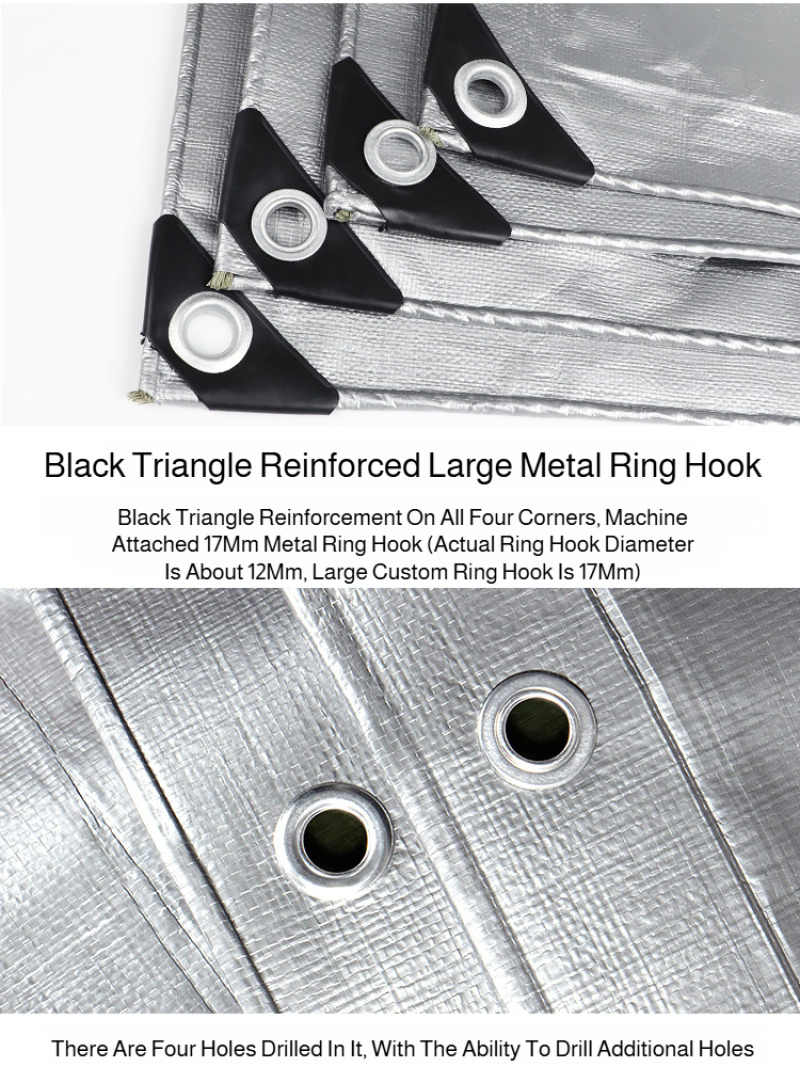 Kuorma-auton ulkokäyttöön tarkoitettu aurinkosuojakangas, vedenpitävä kaksinkertainen hopeinen aurinkosuojakangas, paksunnettu pressu, sateenkestävä kangas, paksunnettu aurinkosuoja