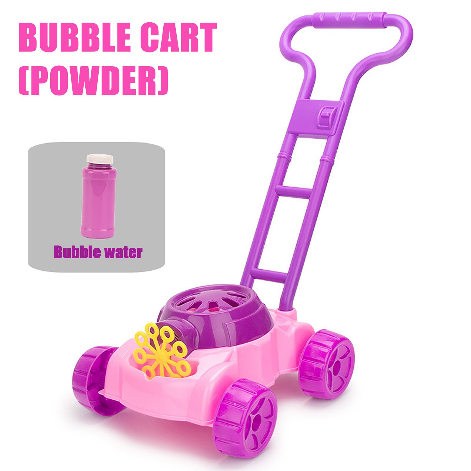Outdoor Speelgoed Bubble Machine Speelgoed Voor Jongens Meisjes, bubble Grasmaaier Met 118Ml Bubble Oplossing Kinderen Speelgoed Zeepbel Trolley