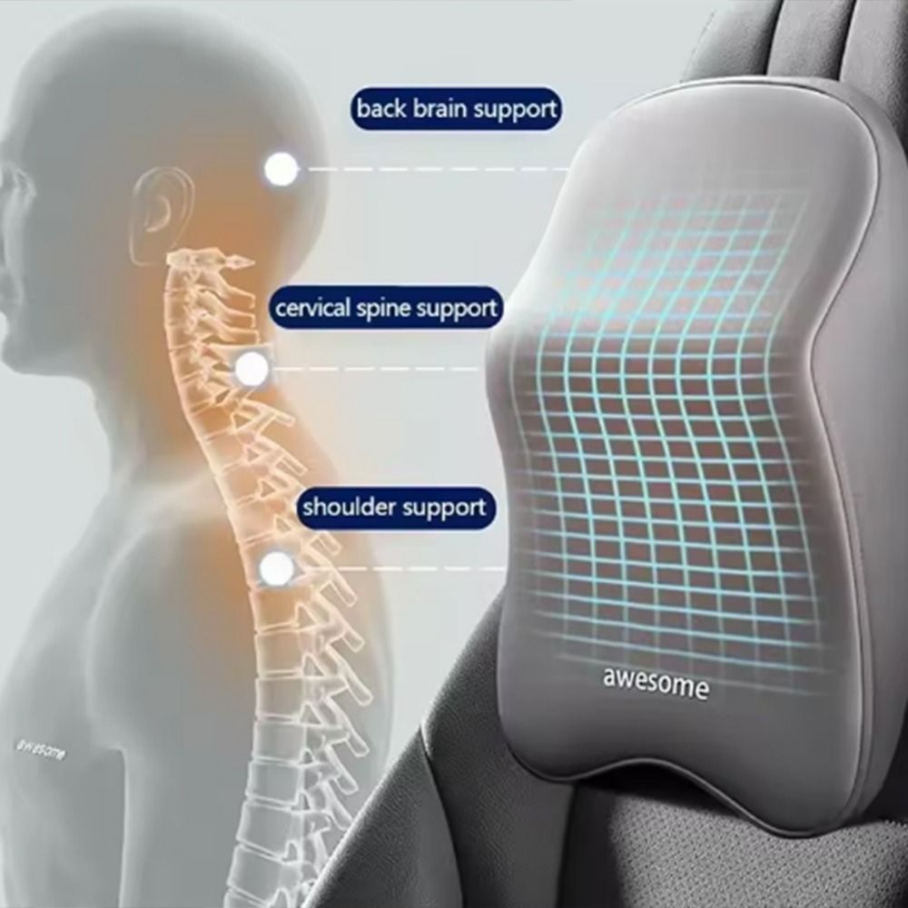 Ergonomic Car Neck Pillow Anti-fatigue Adjustable Protective Lumbar Support Memory Cotton Multifunctional Neck Rest Cushion Home