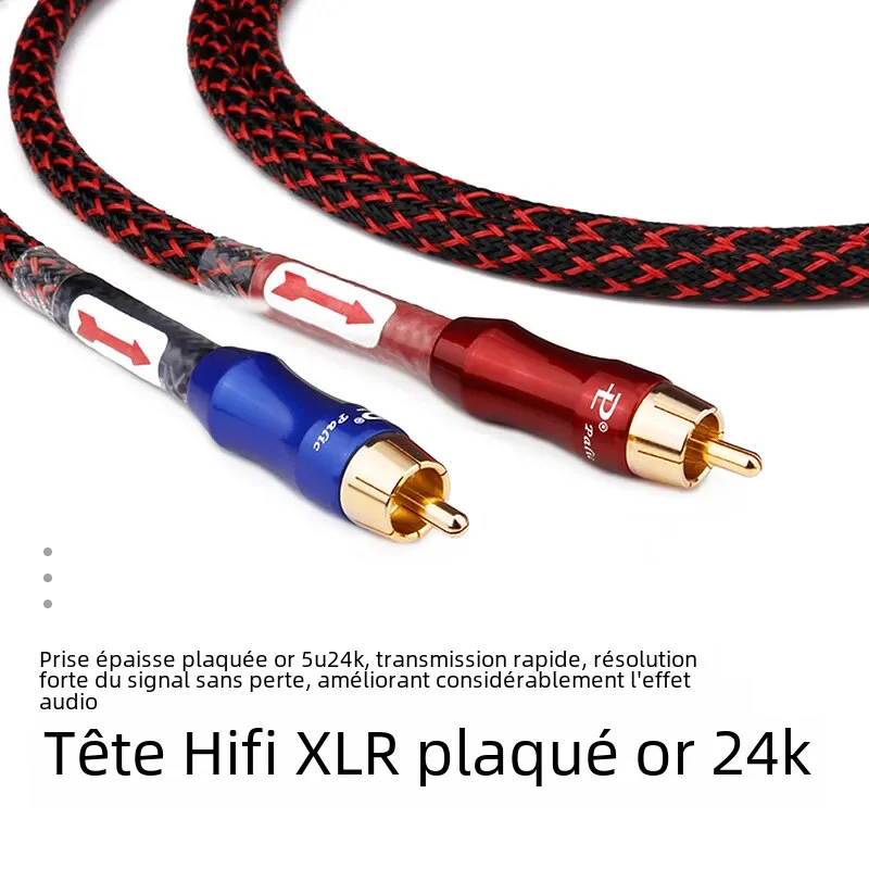 YYAUDIO HIFI Stereo Pair RCA Cable High-performance Premium Hi-Fi Audio 2rca to 2rca Interconnect Cable