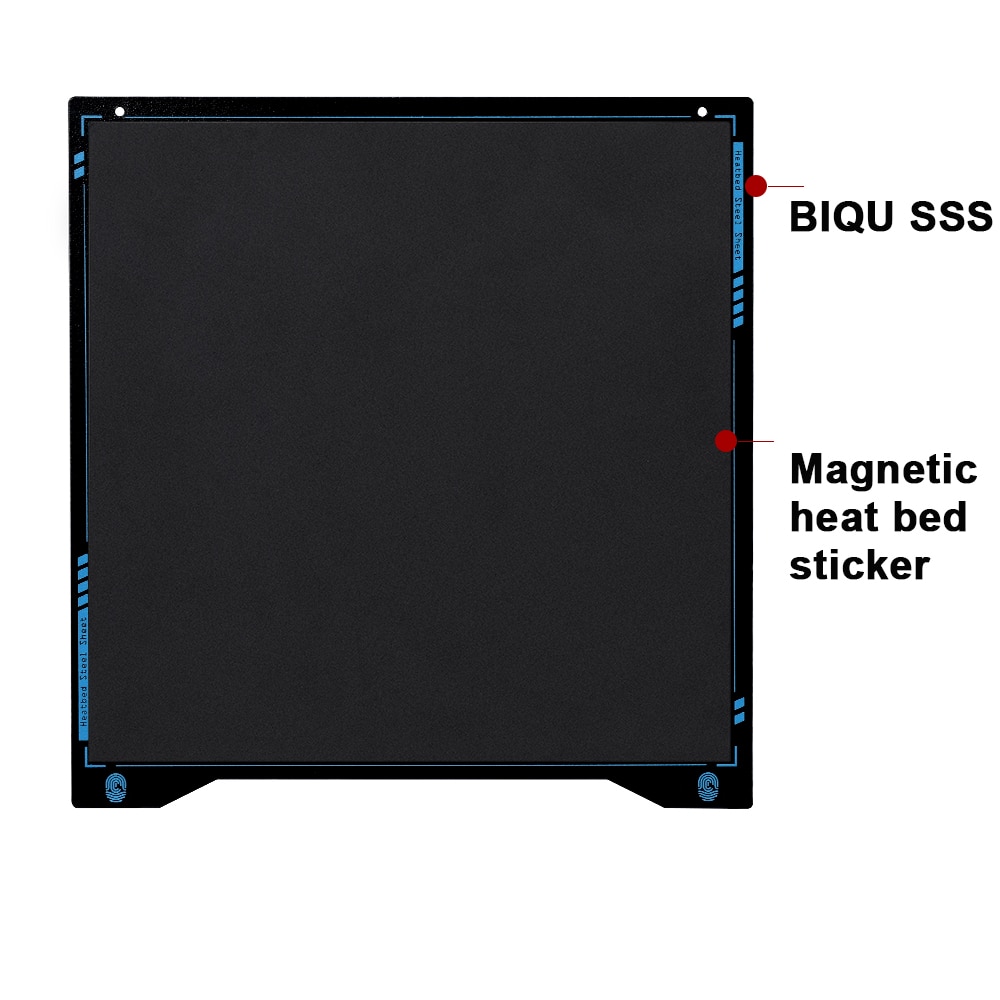 Biqu Sss B1 Super Lente Staalplaat + Flex Magnetische Sticker Heatbed Pei 220X220 310X310 3D printer Onderdelen Voor Ender3 Upgrade CR10