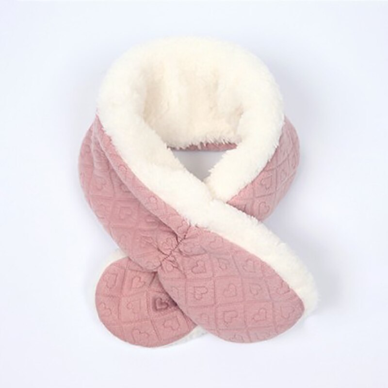Børns vinter baby tøj holder varmt tørklæde hjerte hjerte form mønster baby tørklæde hals med fløjl tykkere 1-3 år 6 c 2886