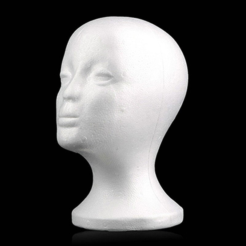 Plus size praktisch schuim vrouwelijk mannequin hoofd voor pruiken bril pet display houder standaard model piepschuim hoofd