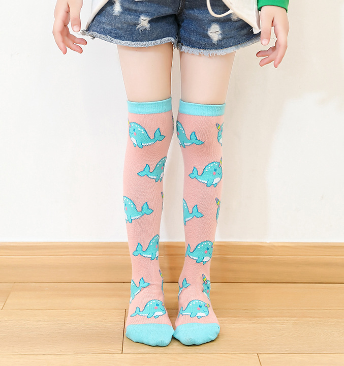 Mädchen Socken 3-12 Jahre alt Baumwolle Knie Hohe Socken SchöNe Lange freundlicher Knie Socken freundlicher Tanz Socken mädchen Todder Baby: 3 / 1 paar