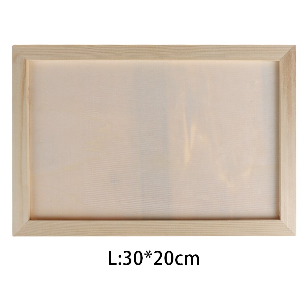 1PC Blank Wooden Picture Frame Wooden Wall Wall Decoration Children's Painting Display Box DIY Handmade Photo Frame S/M/L: L