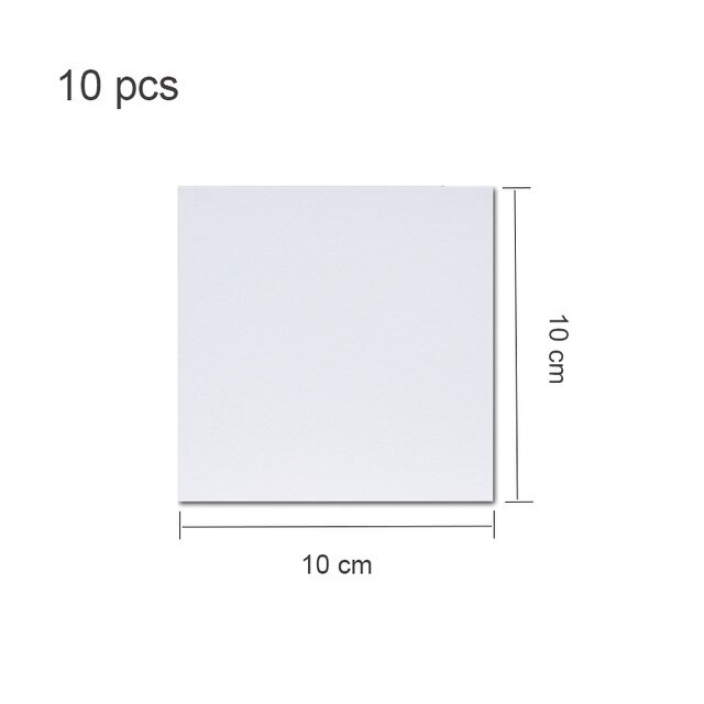 10Pcs White Blank Canvas Panel Oil Painting Board ... – Grandado