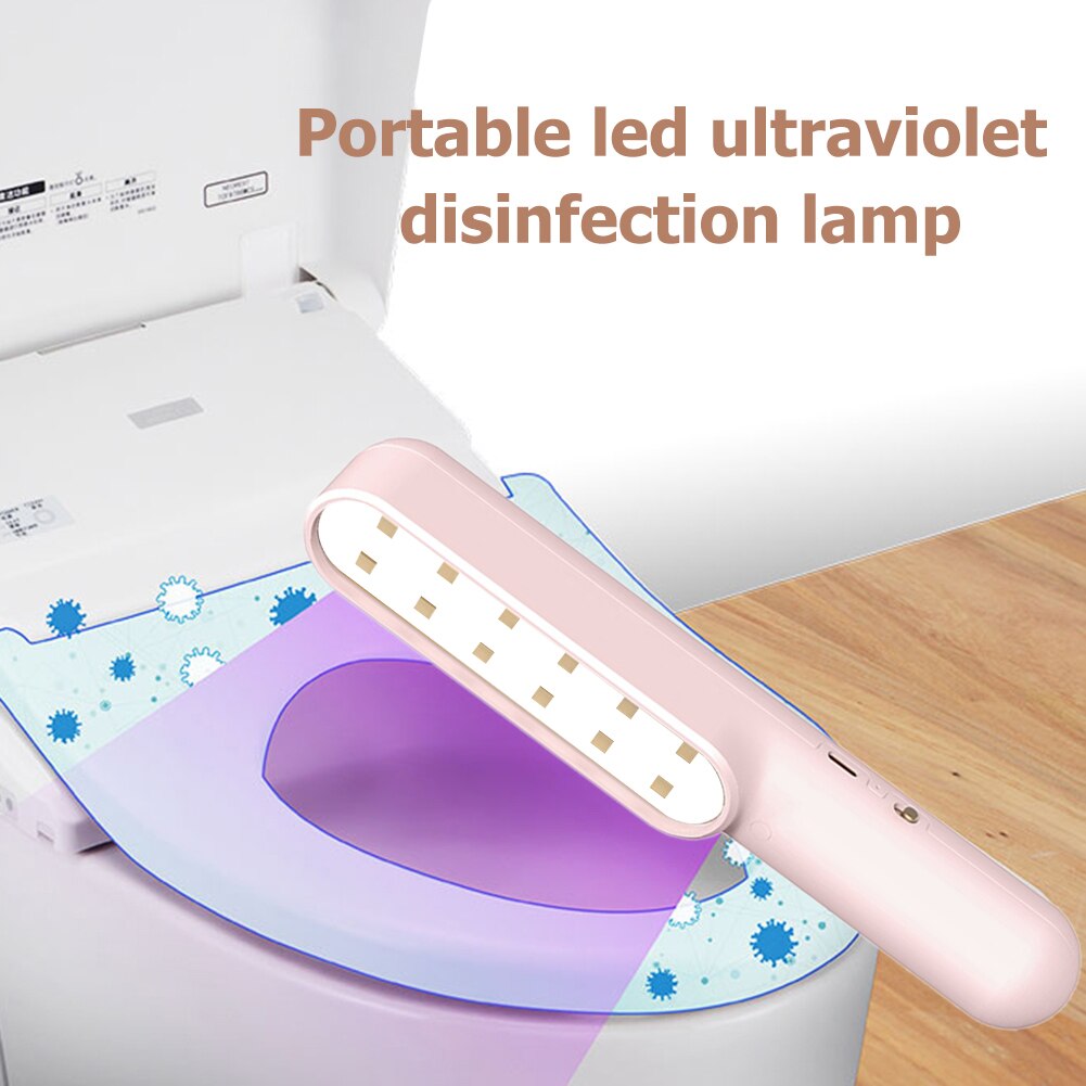 UV Light Wand Rechargeable Ultraviolet Disinfection Light Hand-holder Portable UV Toothbrush Sterilizer Light for Home Travel