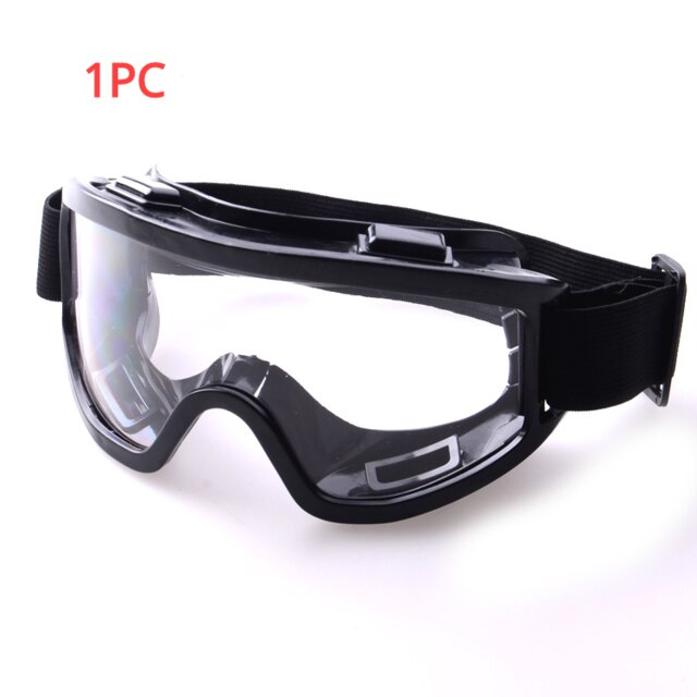 Safety Goggle Anti-splash Dust-Proof WInd-Proof Work Lab Eyewear Eye Protection Industrial Research Safety Glasses Clear Lens: 1pc Black Goggle