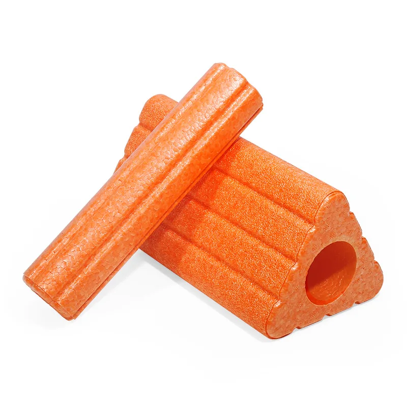 Triangle Hollow Yoga Blocks EPP Foam Roller High Density Pilates Fitness Yoga Column For Adult Exercise Children Dance Training: Brown