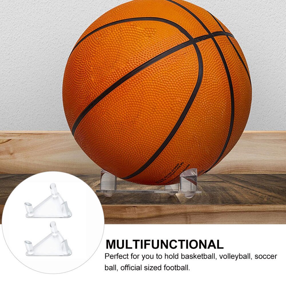 4 Piece Sports Ball Display Rack - Rugby, Basketball, Football Holder Stand