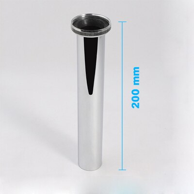 Colador de cobre para lavabo, tubo de drenaje alargado, antiolor, tubería de alcantarillado, dispositivo resistente al agua, grifo de latón: Gris claro