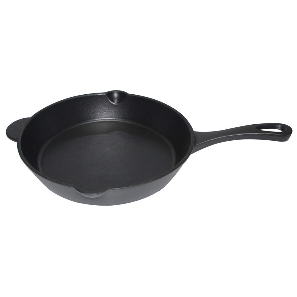 Thick Cast Iron Enamel Round Frying Pan Non-stick Iron Enamel Pot Soup Pot Cast Iron Pot: Black