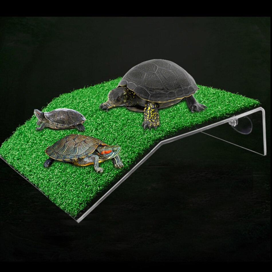 Turtle Basking Platform Acrylic Turtle Island Aquariums Moss Clambing Island for Turtles Reptile Tank Decoration Aquarium Decor