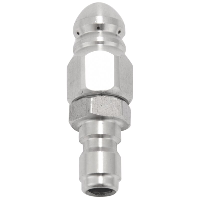 3 Pieces Sewer Jetter Nozzle Rotating Button Nose Sewer Jetting Nozzle Stainless Steel Fixed Sewer Nozzle