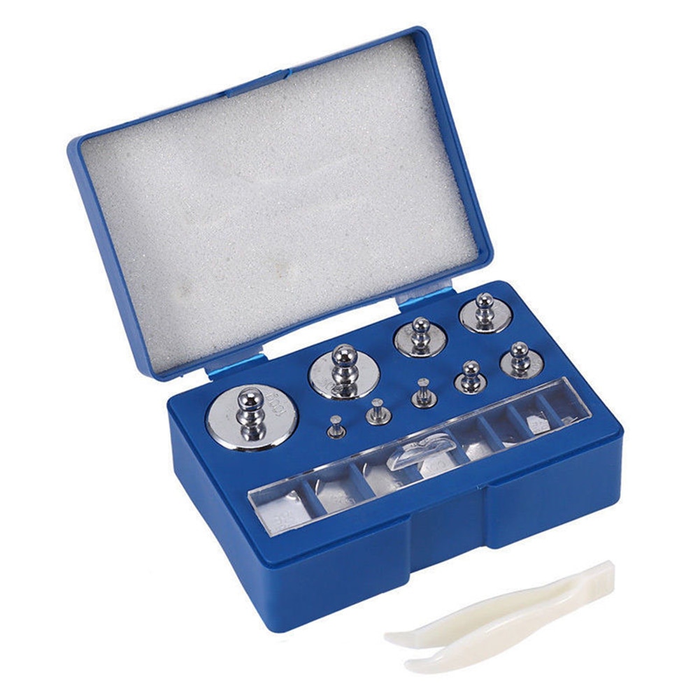 17pcs/set Digital Scale Calibration Weight 10mg-100g Stainless Steel Scale Calibration Weight Set Tweezer Weighting Tools