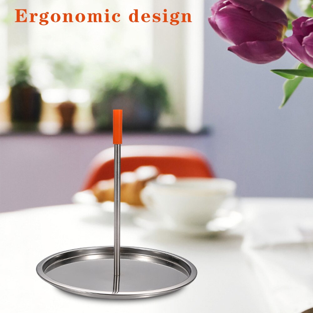 Stainless Steel Chicken BBQ Rack Removable Handle Grilling Ergonomic Vertical Skewer Roaster Standing Up With Base Meat Spit