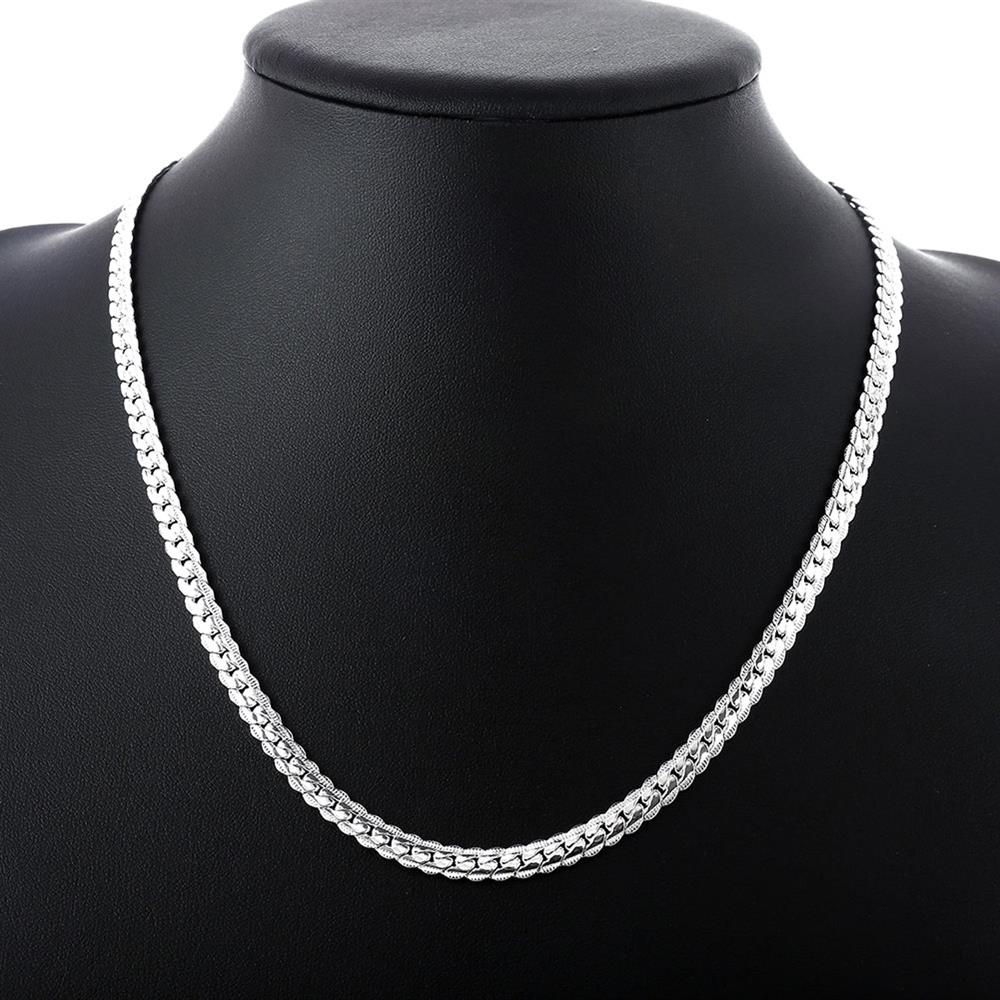 Collier en argent Sterling 925 plaqué or 18 carats, chaîne latérale complète de 6MM pour femmes et hommes, de fête, de fiançailles et de mariage à la