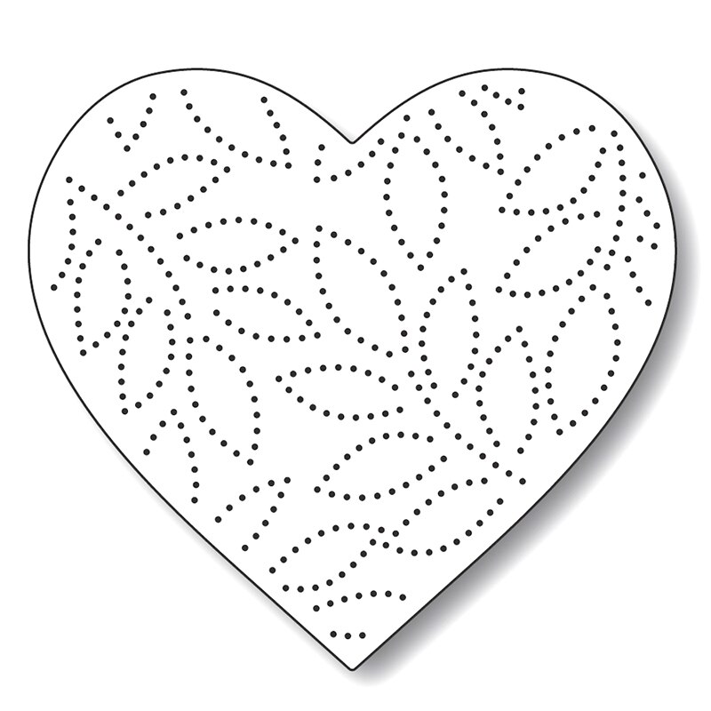 Valentine hjerte ramme bakgrunn preging preging metall kutte dies for scrapbooking gratulasjonskort gjør ingen stempler