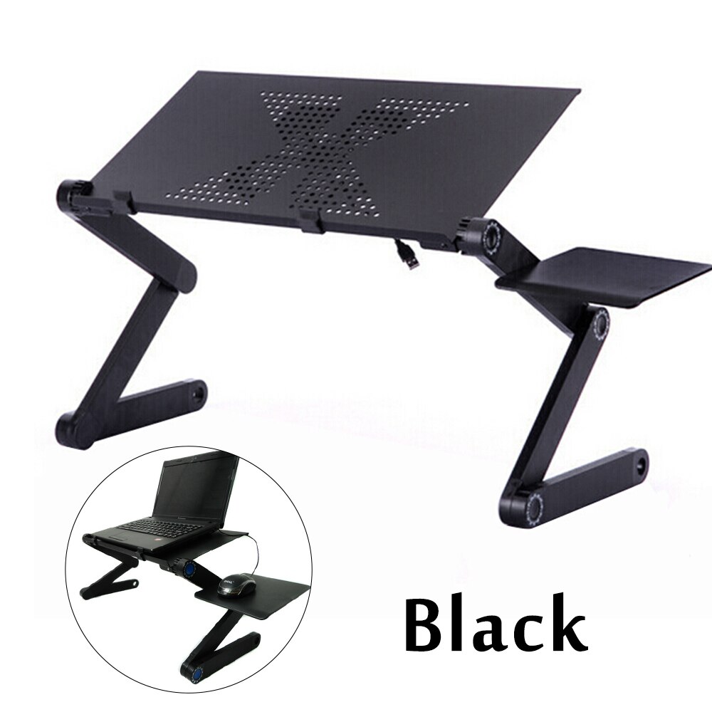 Multifunction Laptop Desk Aluminum Laptop Stand Table Lapdesk for Bed Sofa Foldable Notebook Table Desk with Mouse Tray: Default Title