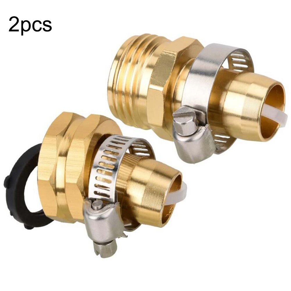 2pcs brass 1/2" thread quick connector garden irrigation connector water tap nozzle faucet adapter garden hose/pipe connector