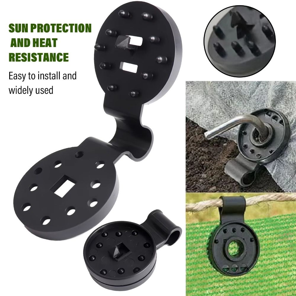 50Pcs Durable Round Shade Cloth Plastic Clips Reusable Black Fabric Fix Clamps Accessory Heavy Duty Lock Grip for Awning