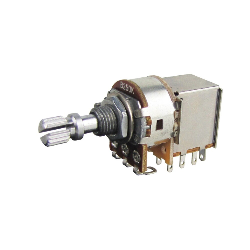 2Pcs Gitaar Potten 250K Push Pull Potmeter B250K Lineaire Taper Korte As Potten