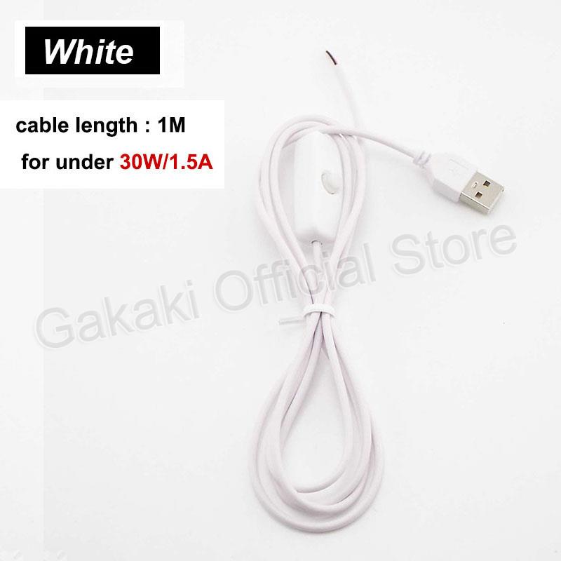 LED-strip USB-connector Kabelverlenging 2-pins voedingsdraad aan/uit-schakelaar Elektrische 5V-draad voor LED-verlichting