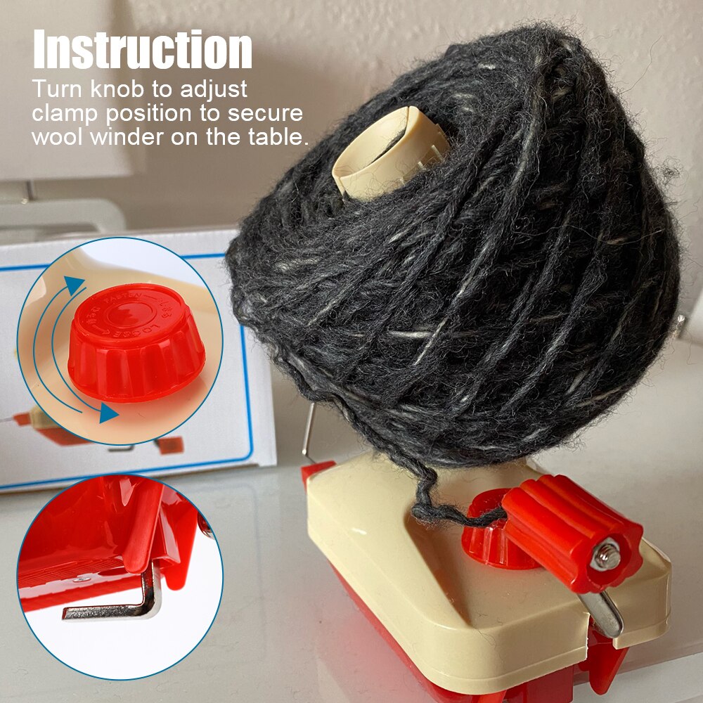 Fiber Wol Winder Machine Hand Operated Garen Winder String Bal Handleiding Handheld Voor Diy Naaien Maken Draagbare