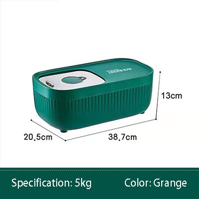Pet Food Storage Container Kitchen Container 5kg-10kg Bucket Household Storage Moisture-Proof Rice Box Dog Dry Food Bucket: trumpet green