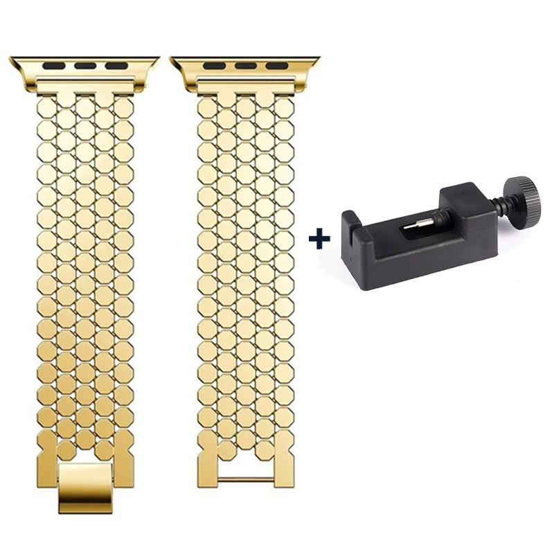 Stainless Steel Bands For Apple Watch Series 9 8 7 6 SE 5 4 3 Ultra2 1 band49 38 42 40 44 41 45mm Bracelet Loop For Iwatch Wrist: M / Coal Black