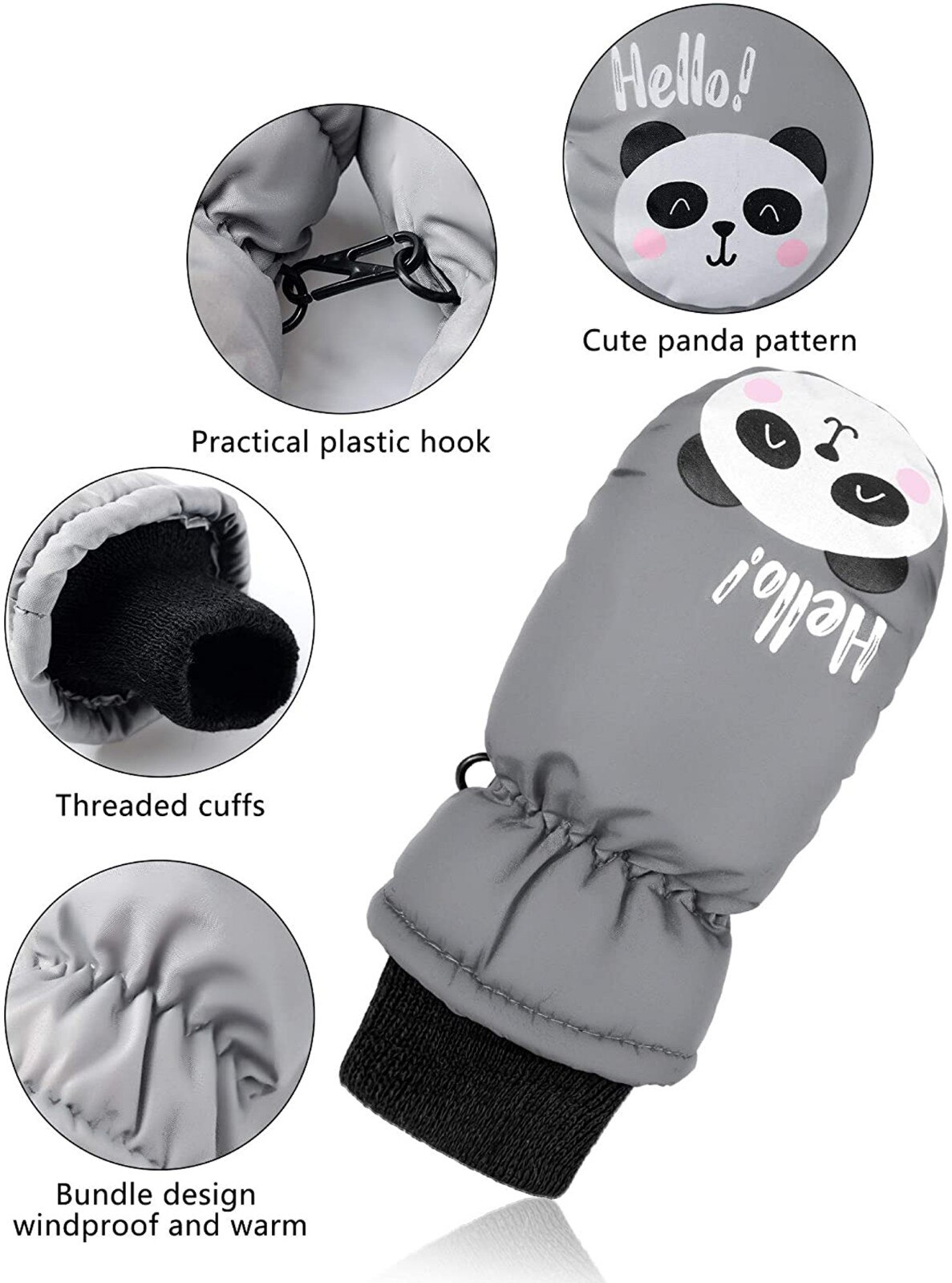 1 Pairs Kids winter gloves Toddler Kids Baby Boys Girls Snowboarding Ski Gloves Waterproof Warm Snow Mittens gloves guantes