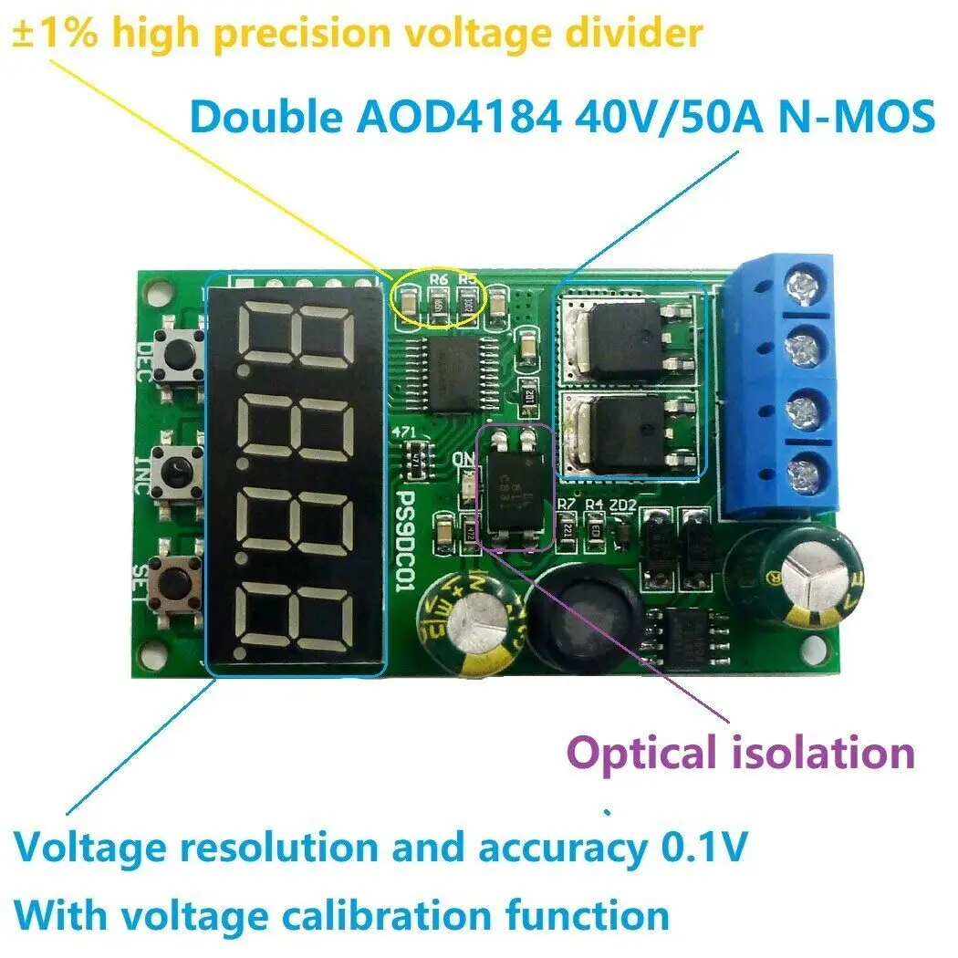 DC 6-30V 15a Batterie entladung schutz modul Mehrzweck-Batterie entladung schutz Blei-Säure-Lithium-Batterie modul platine