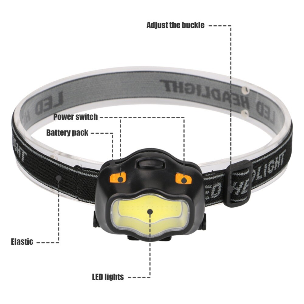 3 Modes LED Koplamp Met Verstelbare Hoofd Bandjes Power Door 3 * AAA Batterij Wit/Rood Licht Hoofd fakkel Lamp
