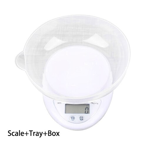 5KG/1G Kitchen Scale Weighing Scale Food Diet Postal Balance Measuring LCD Electronic Scales Suitable for Household Kitchen: WITH-BOX