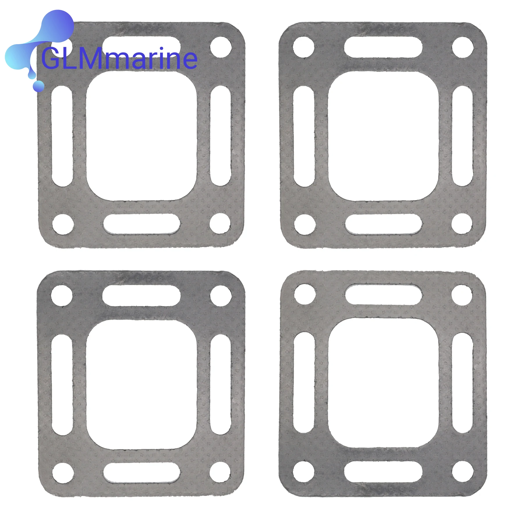 4-teilige Auspuff krümmer dichtung für Quecksilber-Mercruiser-Heckantriebe 4,3 5,0 1. 2 2.0l 27-410 27-410 27-410 27-410