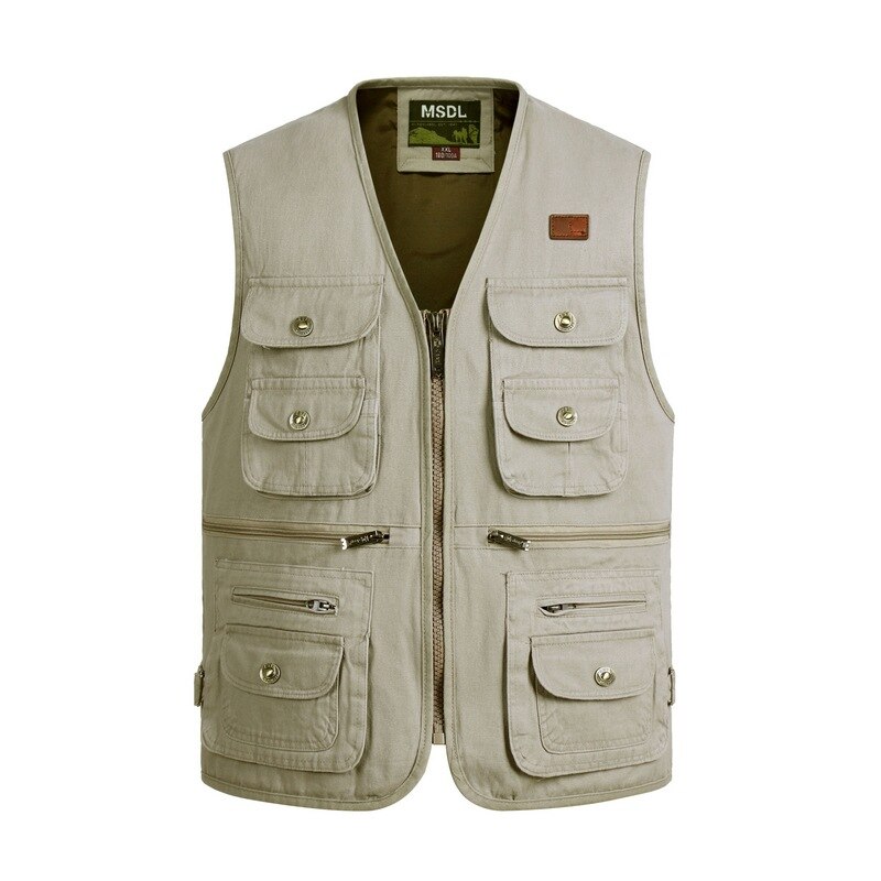 hommes gilet avec beaucoup de poches hommes gilets Plus grande taille 5XL homme sans manches veste gilet de travail gilet vêtements: bagei / 4XL