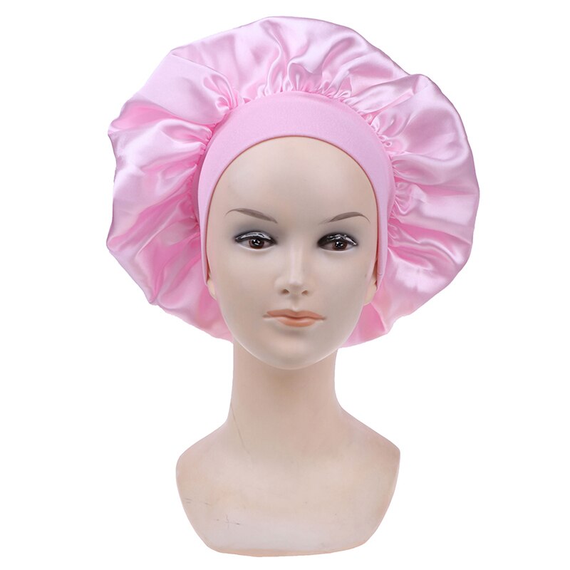 1pc Satin Sleeping Hat Night Sleep Cap Hair Care Bonnet Nightcap For Women Men Unisex Cap Bonnet