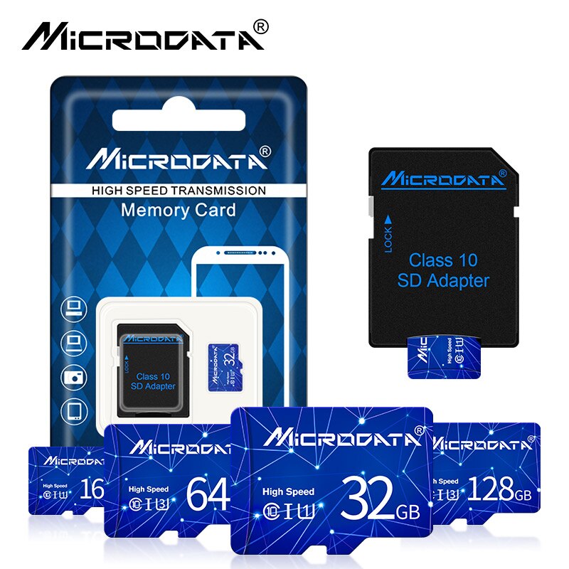 Micro sd klasse 10 32gb minnekort sdxc 128gb 64gb sdhc 32gb/16gb u3 u1 micro sd-kort tf-kort minne flash microsd-kort